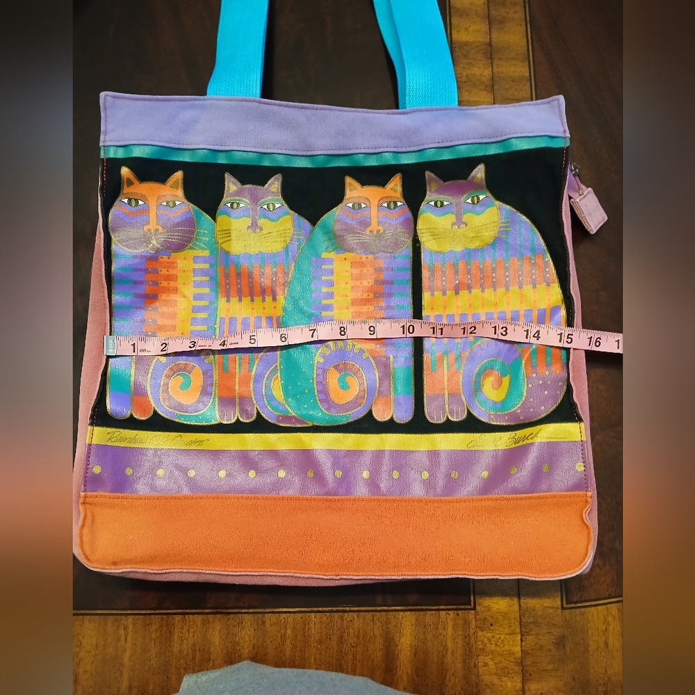 LAUREL BURCH Rainbow Cat Cousins Tote Bag - Picture 9 of 11